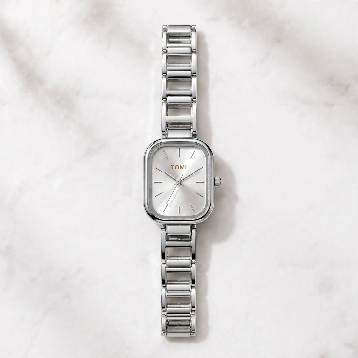 TOMI Women's Silver Minimalist Bracelet Watch