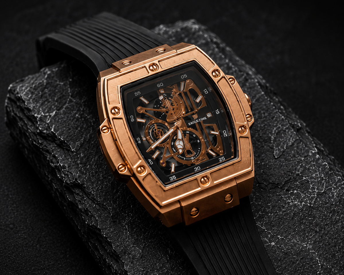 Eagle - Rose Gold Skeleton Watch