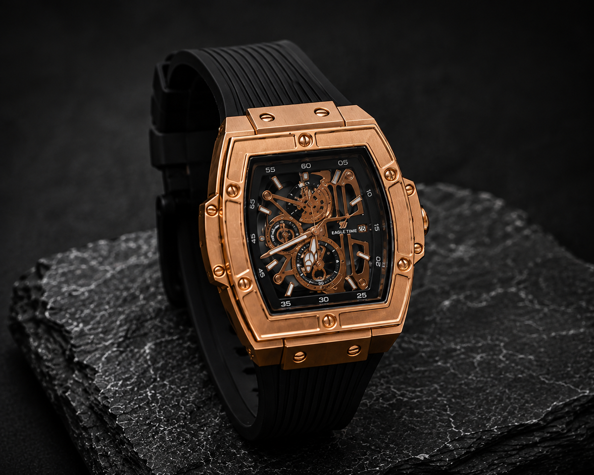 Eagle - Rose Gold Skeleton Watch