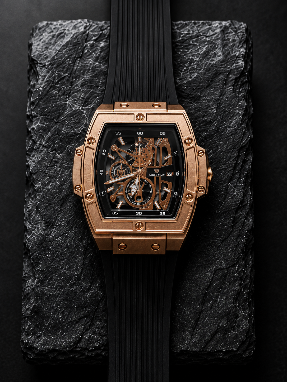 Eagle - Rose Gold Skeleton Watch