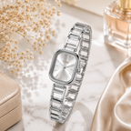 TOMI Women's Silver Minimalist Bracelet Watch
