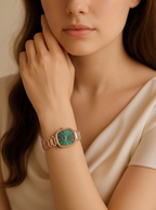 TOMI Emerald Green & Rose Gold Watch for Women