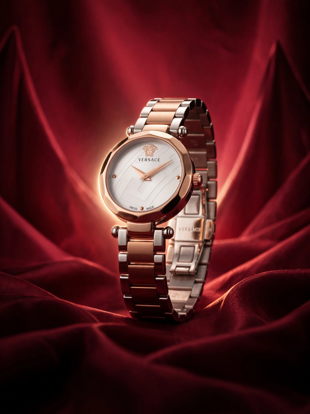 Versace Women's Two-Tone Rose Gold Watch