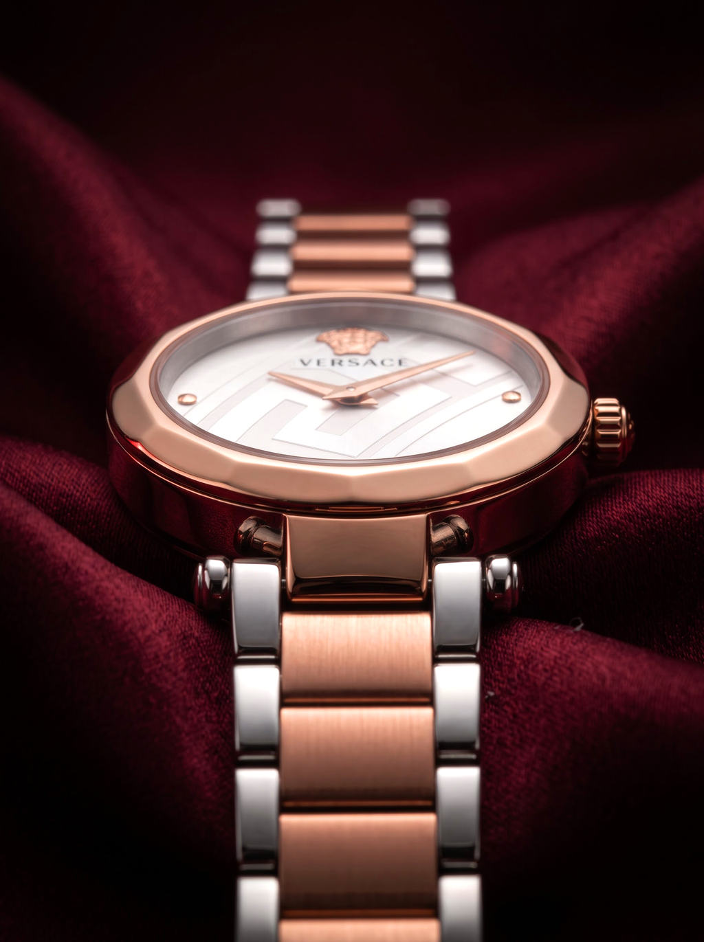 Versace Women's Two-Tone Rose Gold Watch
