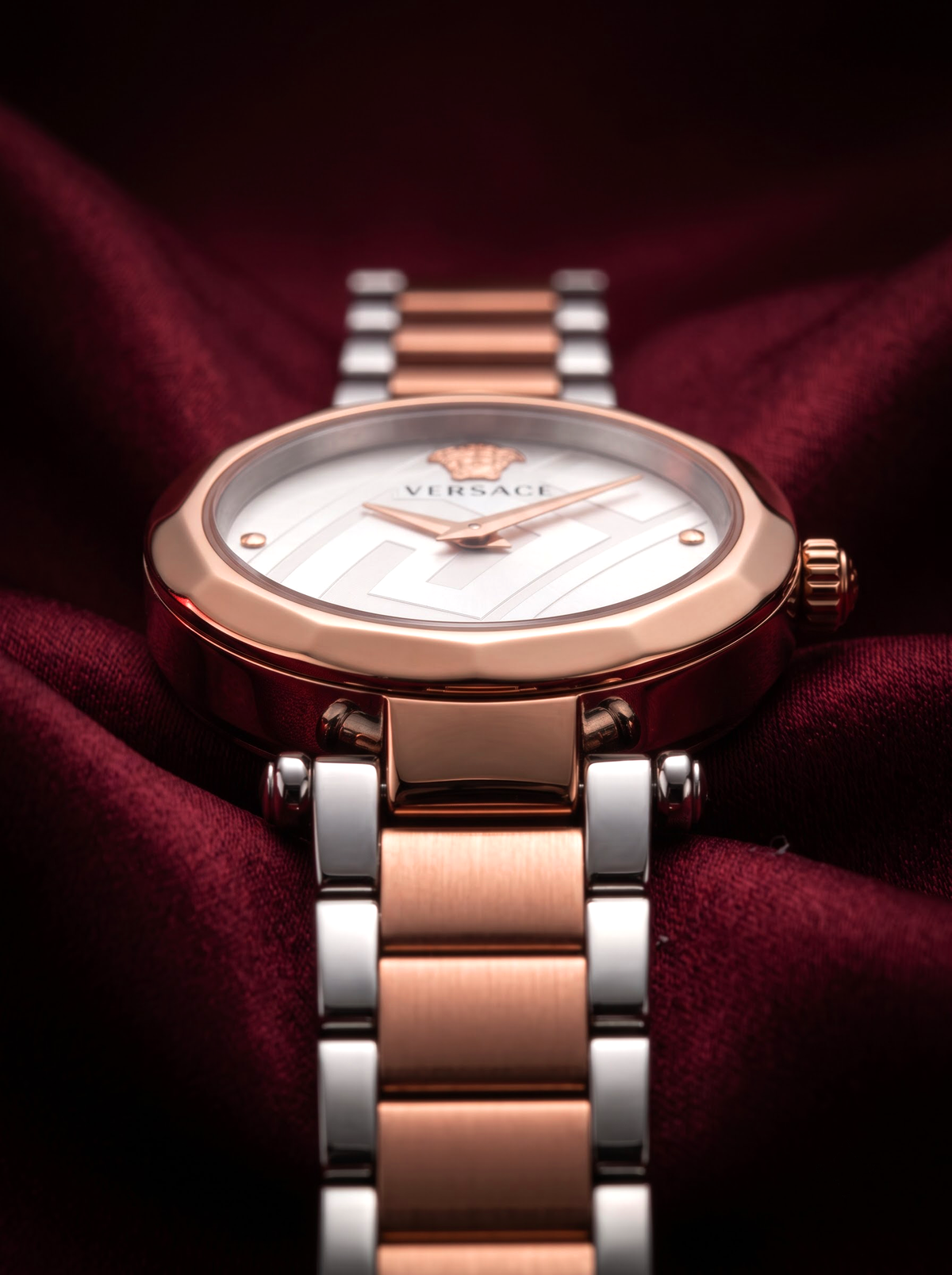 Versace Women's Two-Tone Rose Gold Watch