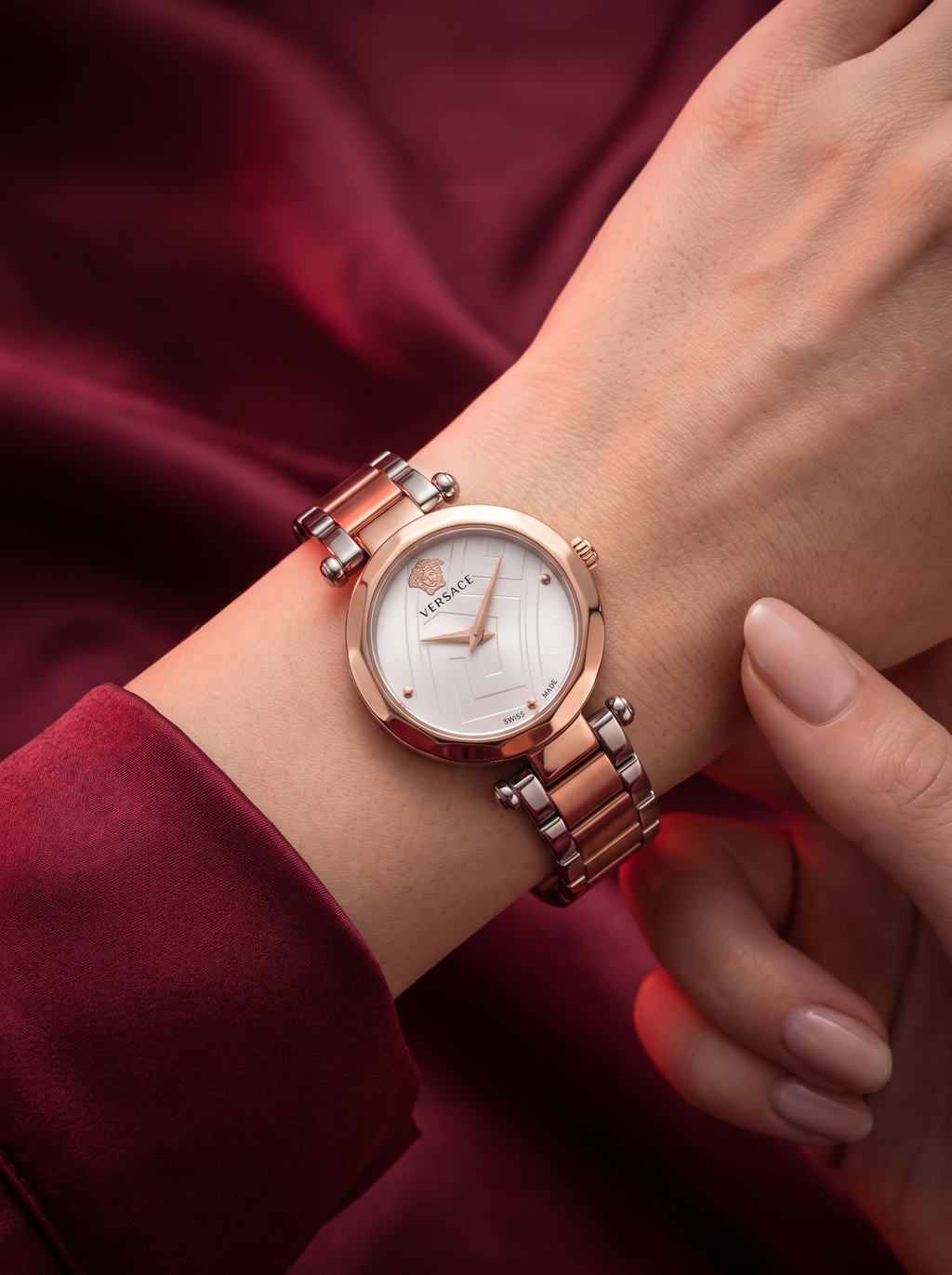 Versace Women's Two-Tone Rose Gold Watch