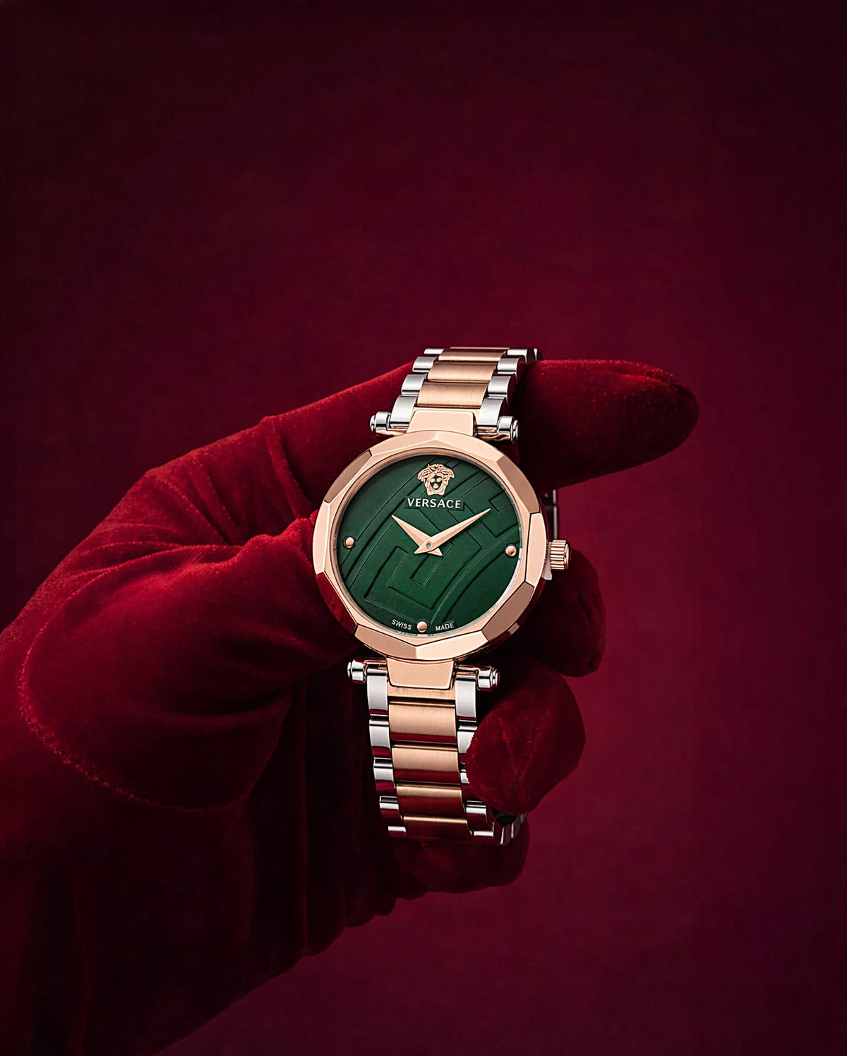 Versace Women's Two-Tone Rose Gold Watch