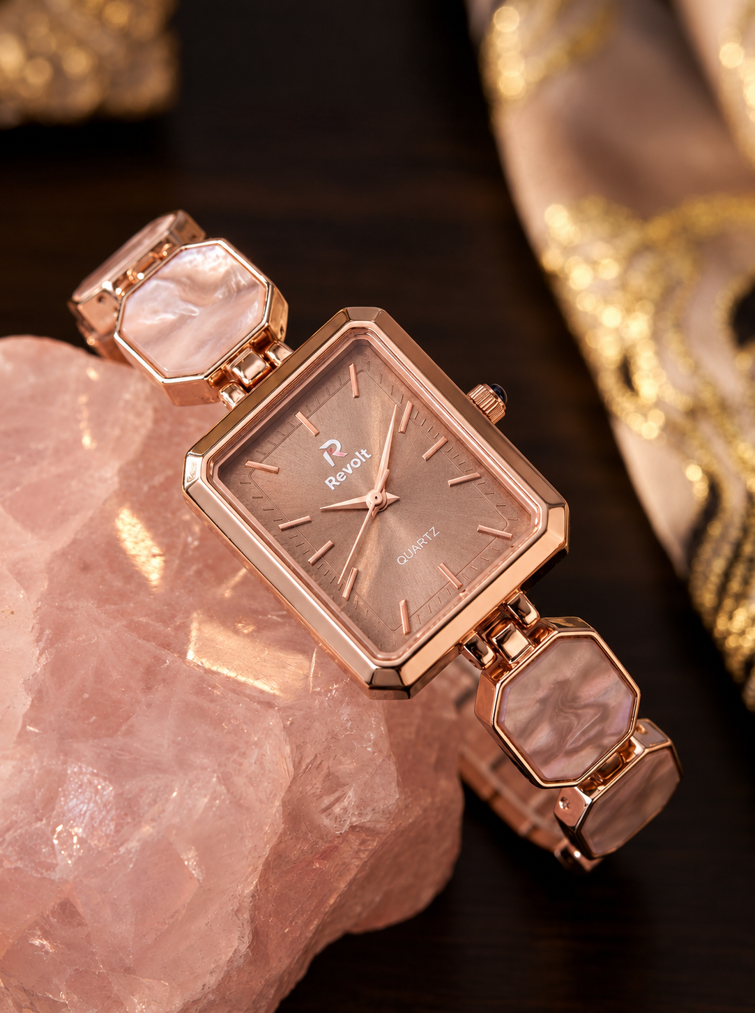 Revolt Rose Gold Women's Bracelet Watch