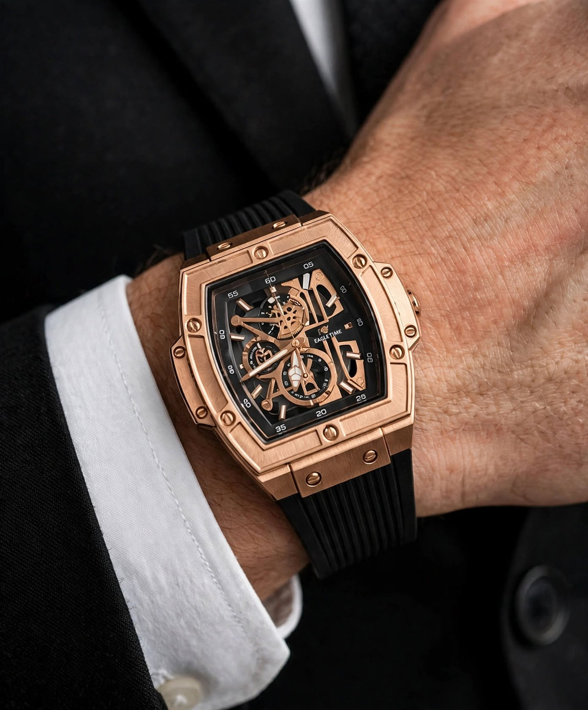 Eagle - Rose Gold Skeleton Watch