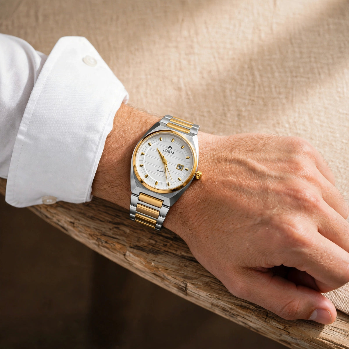 FORUM Quartz Stainless Steel watch for men